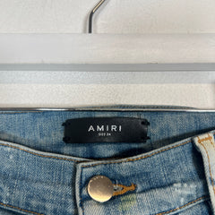 Amiri Paisley Print Lightwash Skinny Jeans Size 34
