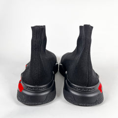 Balenciaga Black/Red Graffiti Speed Trainers Size 44