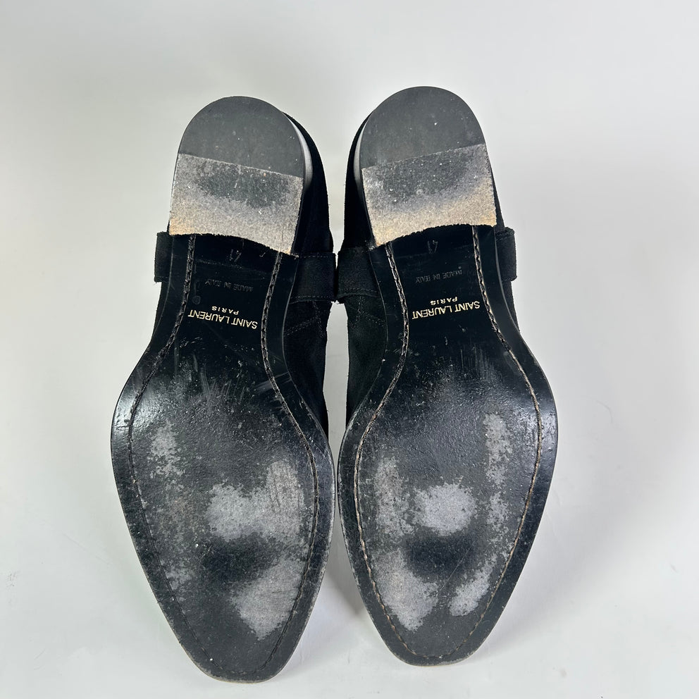 Saint Laurent Paris Suede Wyatt Boots