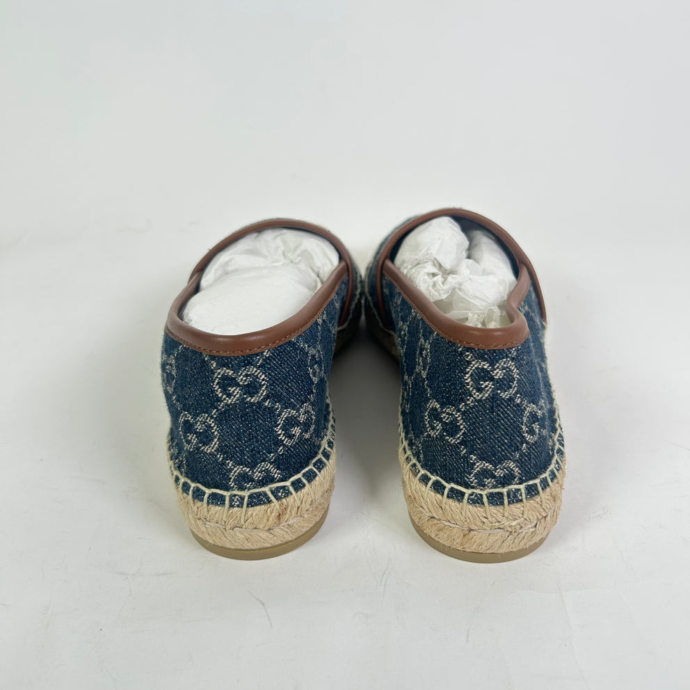 Gucci Blue Denim GG Espadrilles