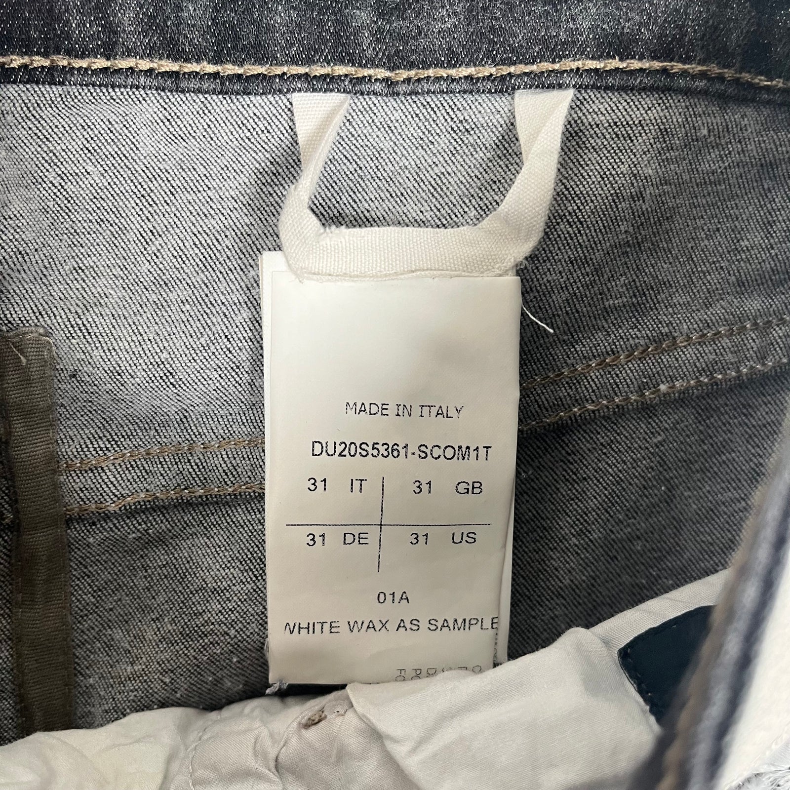 Rick Owens Tyrone Sample Wax White Size 31