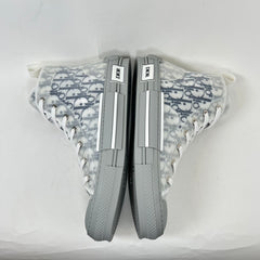 Dior B23 Blue/Grey Oblique Transparent High Top Sneaker Size 43