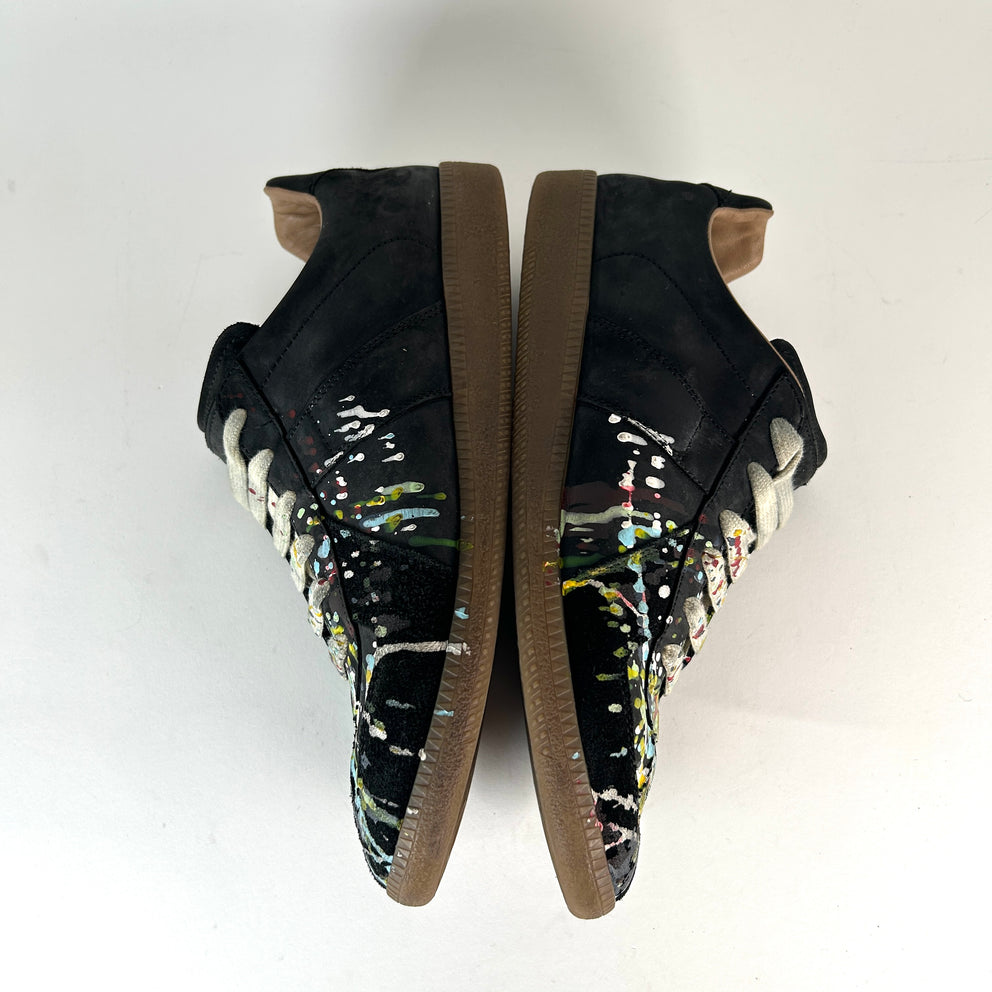 Maison Margiela Black Paint Splatter Gat Size 41