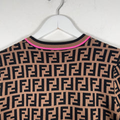 Fendi Intarisa Knit All Over Print T-Shirt Size M