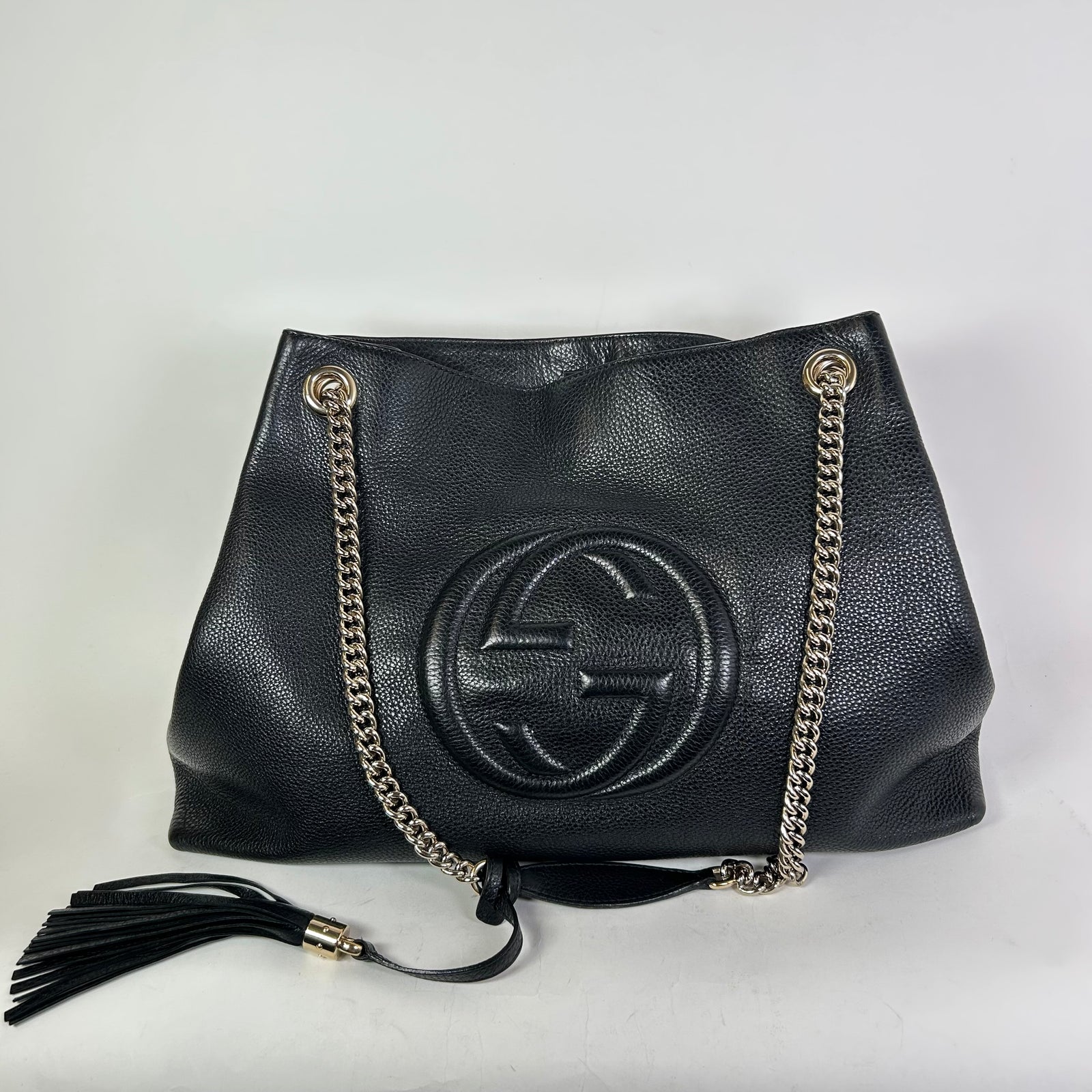 Gucci Soho Chain Pebbled Calfskin Bag