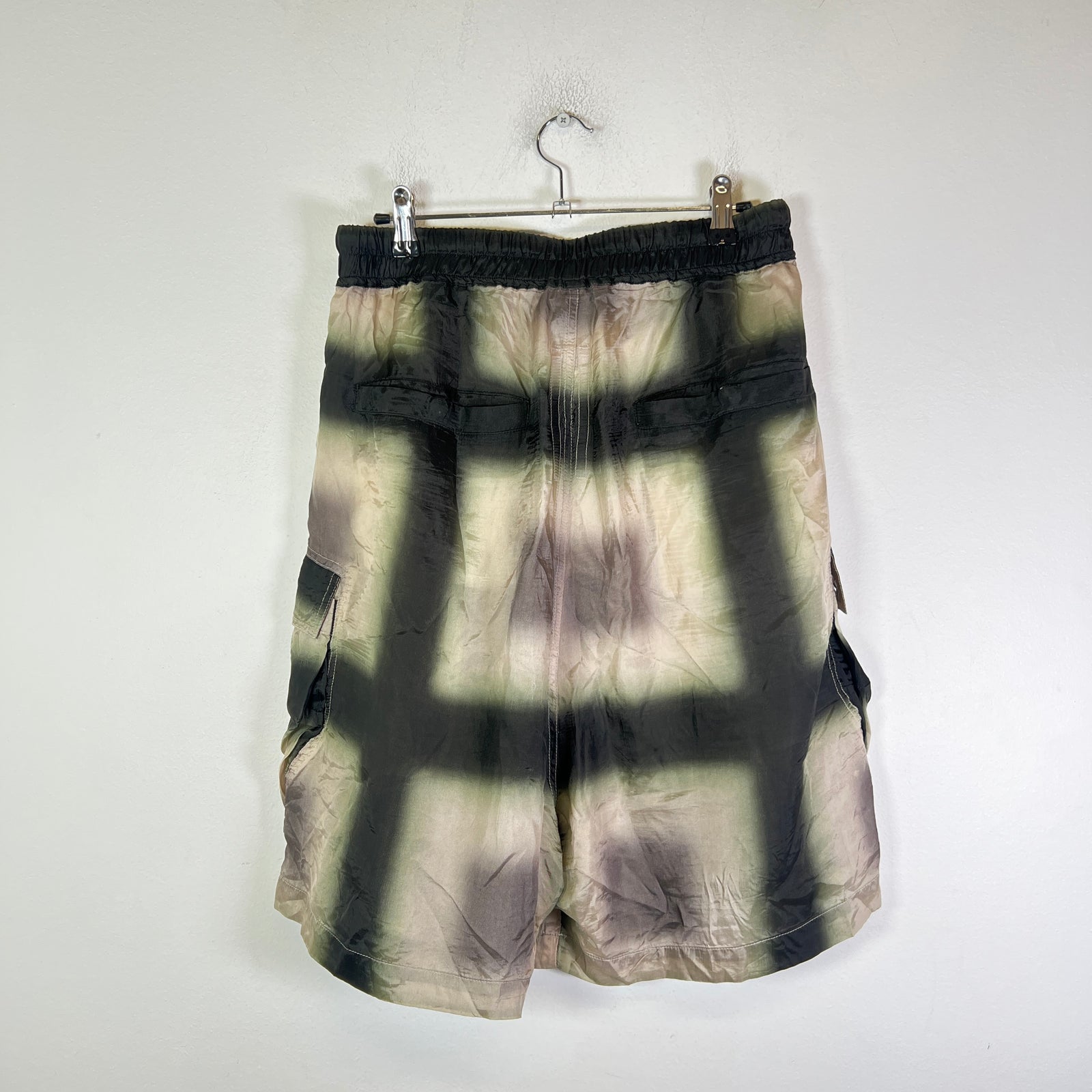 Rick Owens SS23 EDFU Plaid Cargo Bela Shorts