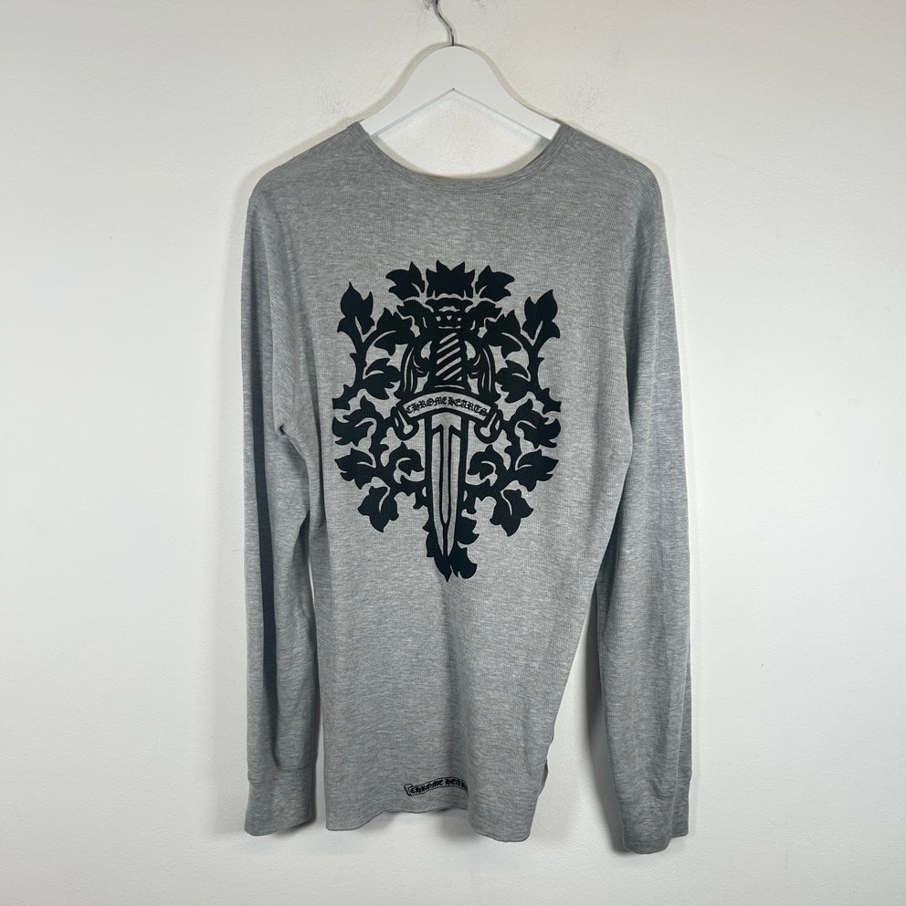 Chrome Hearts Grey Dagger Thermal Longsleeve Size XL