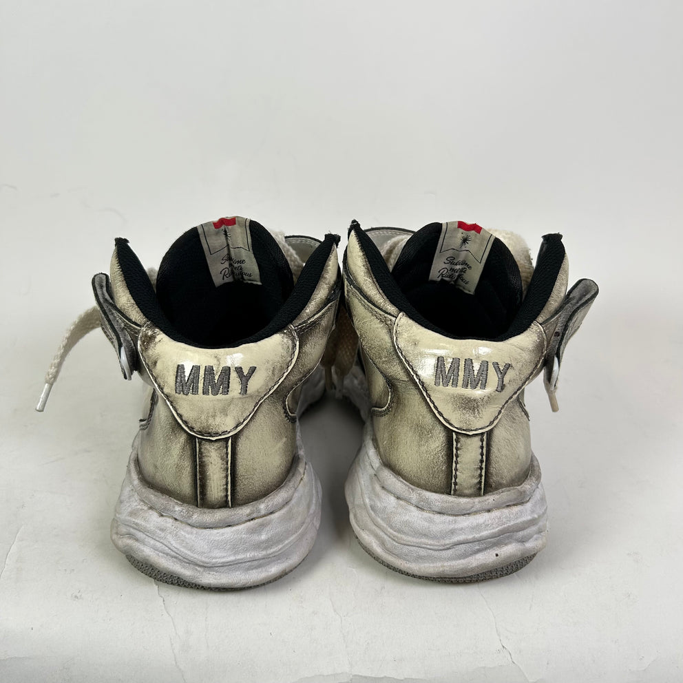 MMY Brushed Patent Leather Wayne High-Top Sneakers