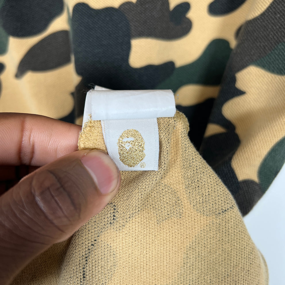 Bape Camo Ape Head Polo Shirt Size L