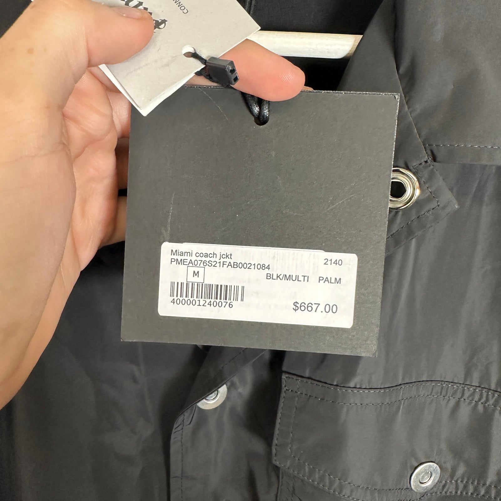 Palm Angels Miami Coach Jacket Size M