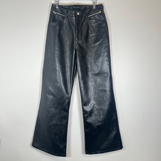 Ranger Cartel Black Leather Flared Jeans Size 32