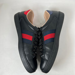 Gucci Black Embroidered Bee Ace Sneaker Size GG 8