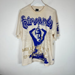 Hellstar Cream/Blue "Yoga School Of Enlightment" T-Shirt Size M