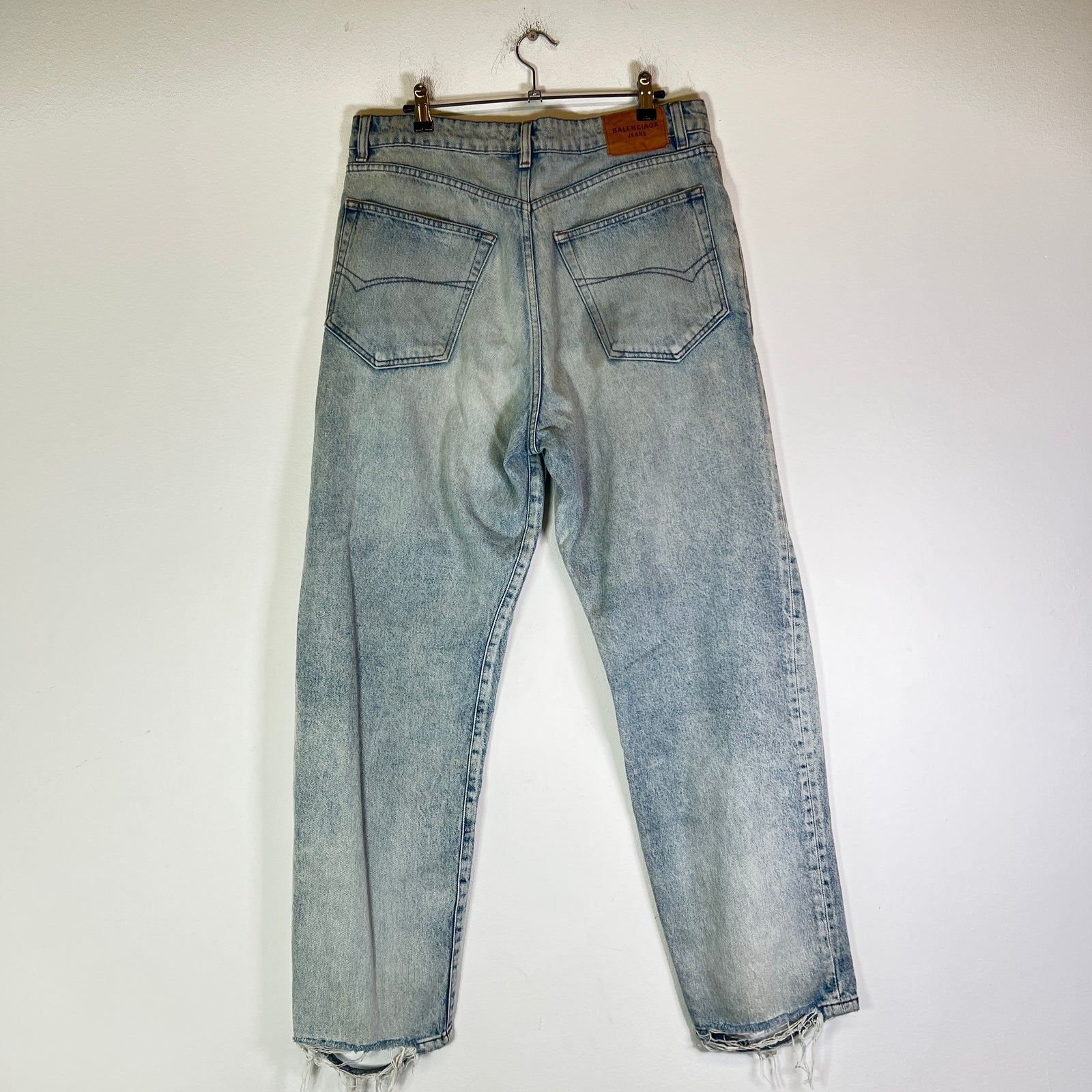 Balenciaga Lightwash 'O-Leg' Denim Jeans