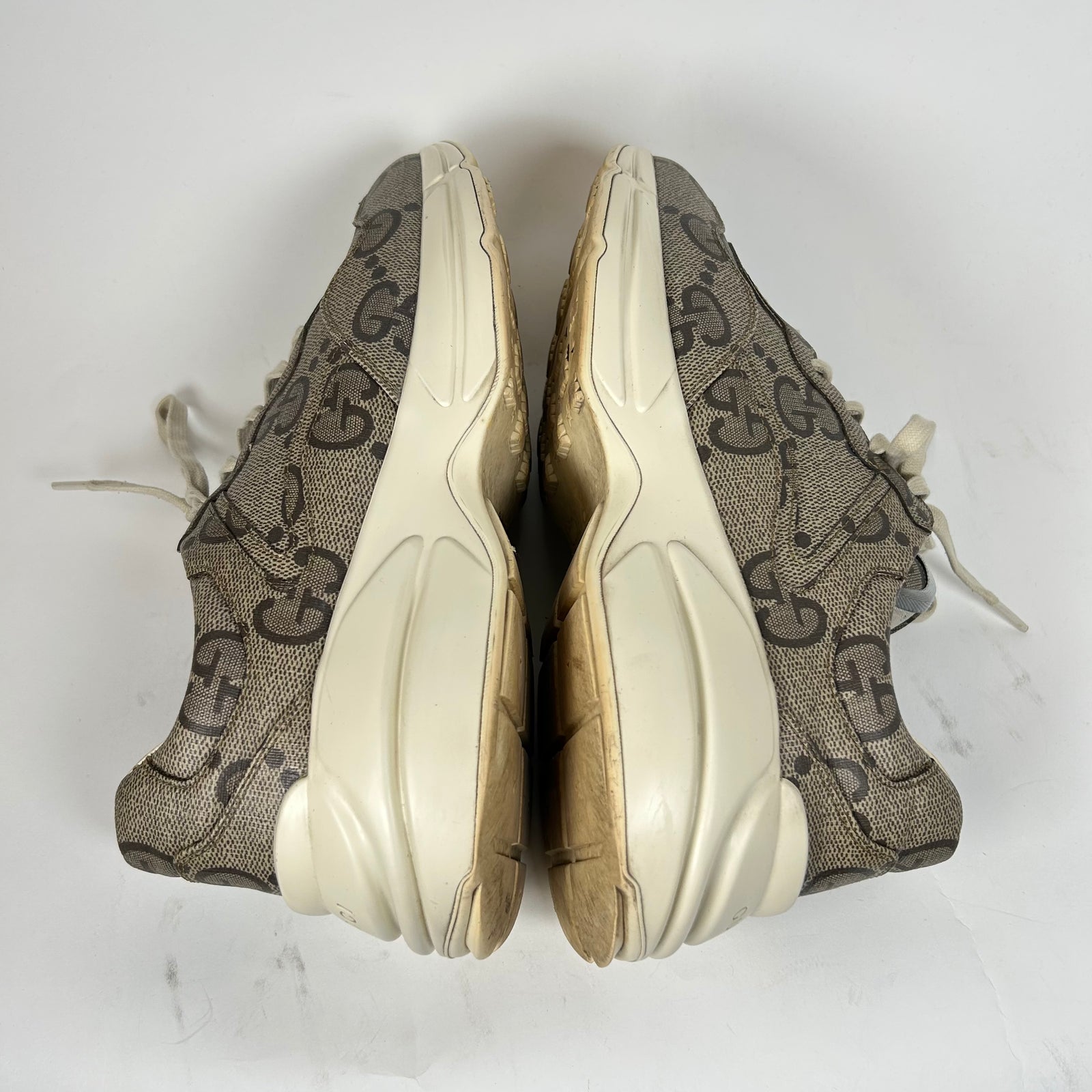 Gucci Beige Maxi GG Rhyton Sneaker Size GG 9.5