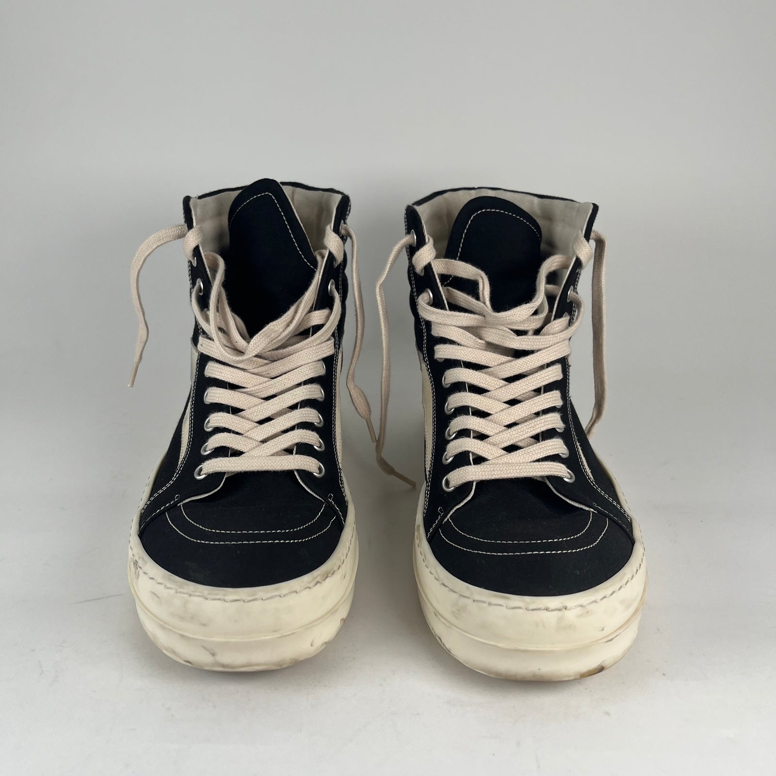 Rick Owens Black Milk High-Top Vans Size 43