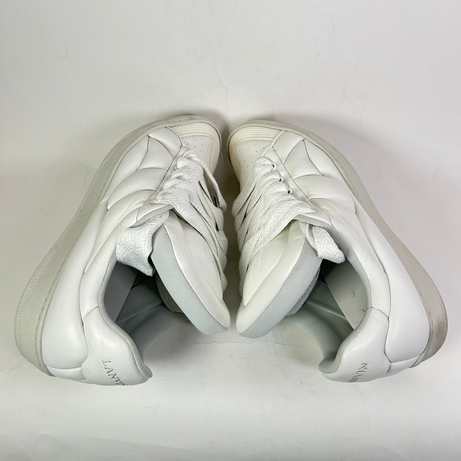 Lanvin Triple White XL Curb Sneaker Size 46