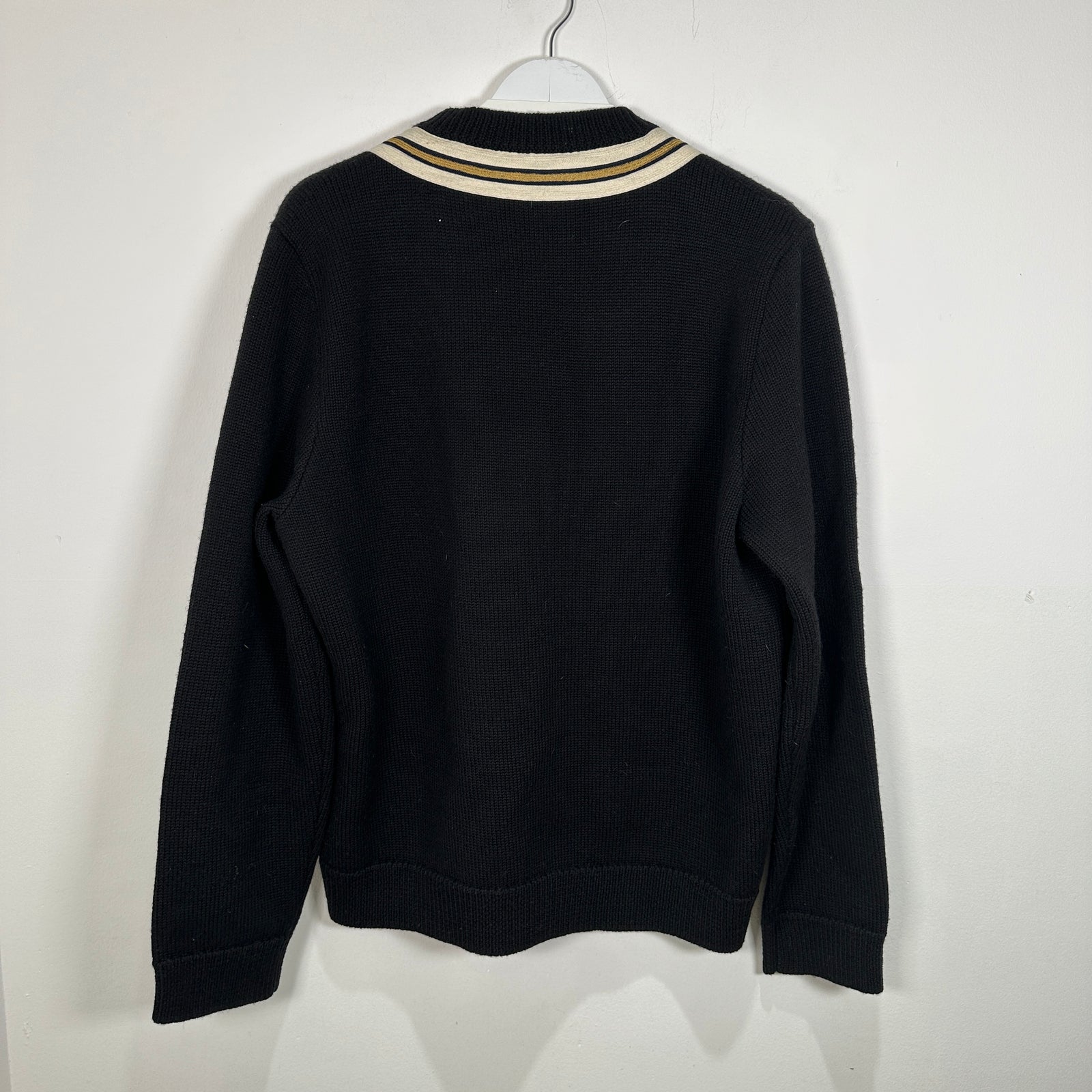 Gucci Knit Bee Embellishment V-Neck Knit Sweater Size XL