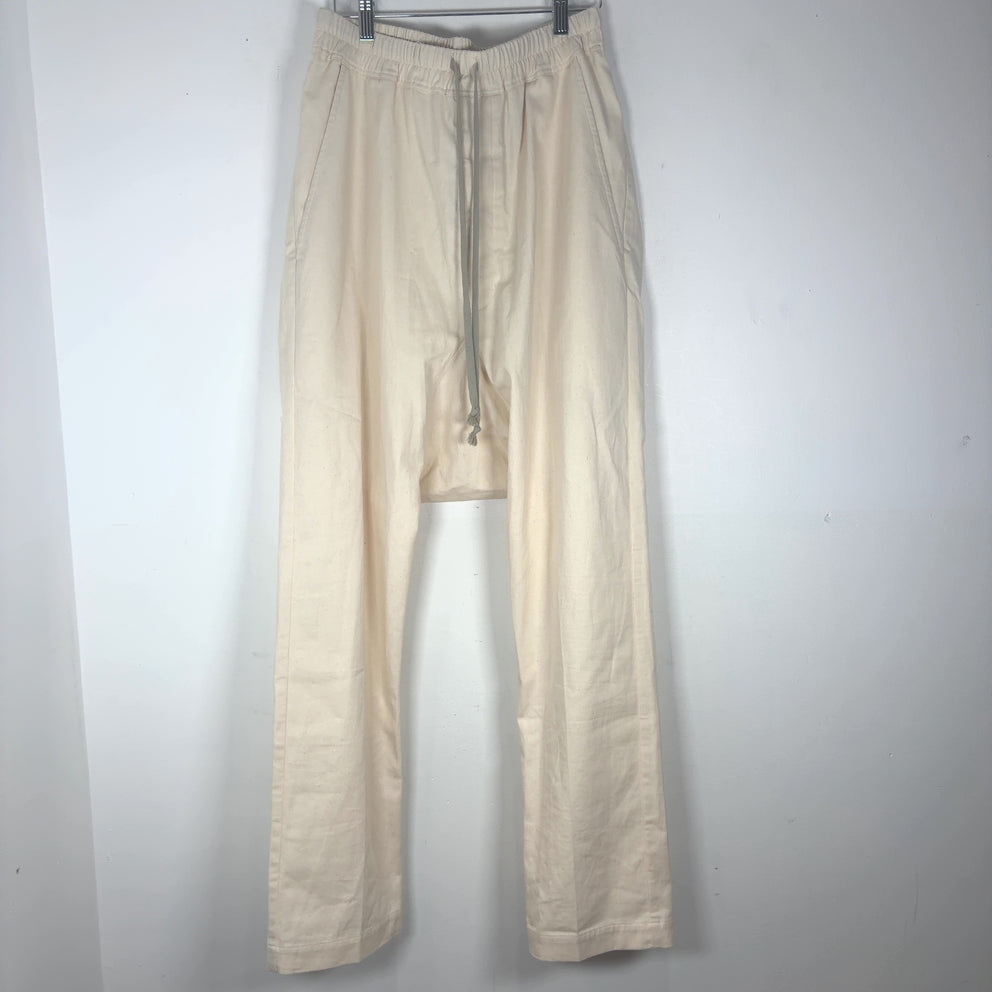 Rick Owens SS22 Fogachine Cotton Linen Drop-Crotch Pants