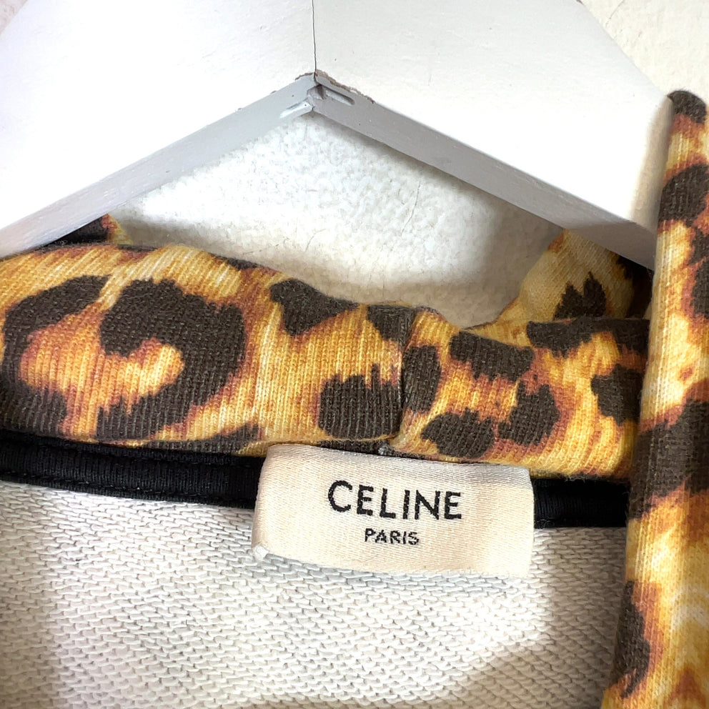 Celine Leopard Logo Hoodie