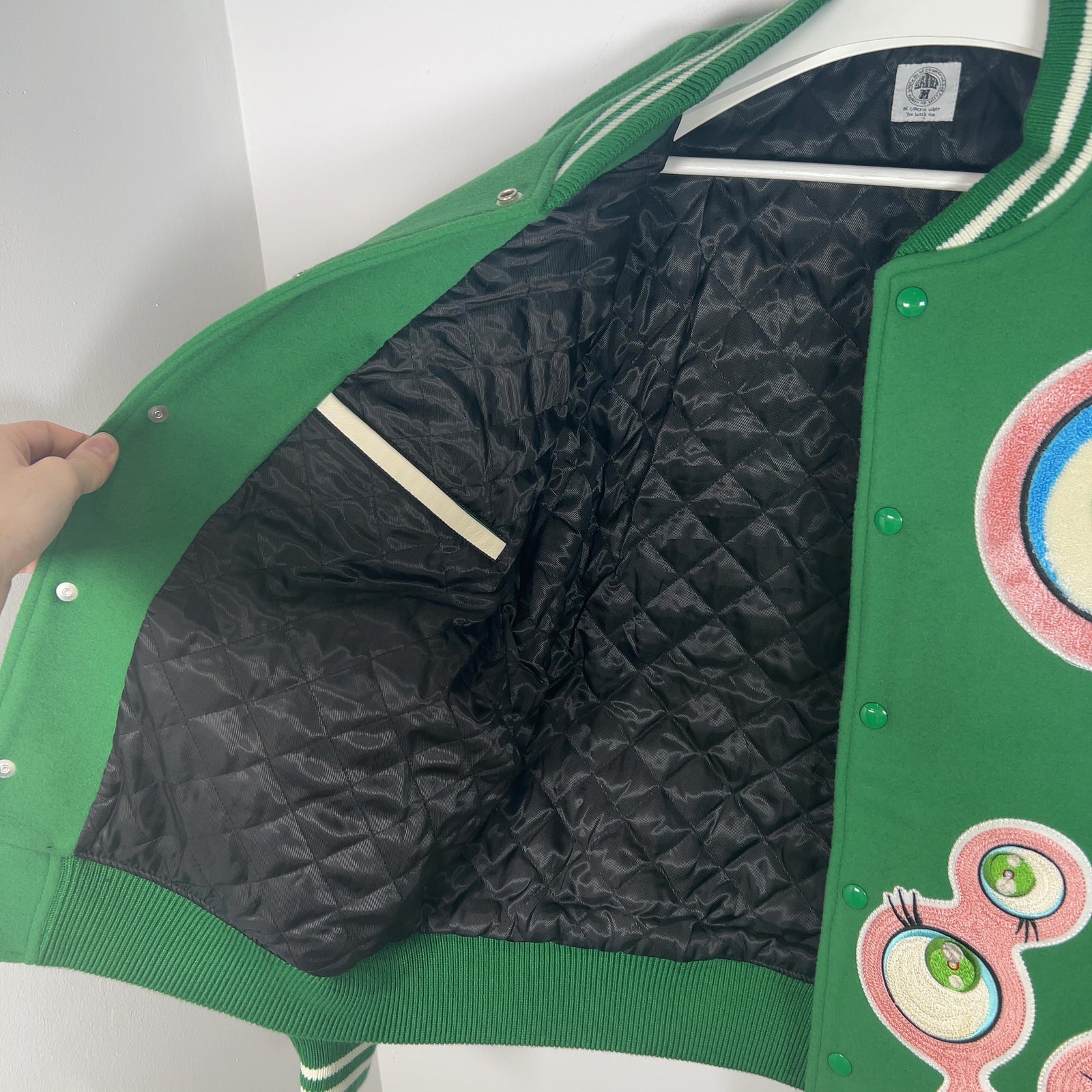 Saint Micheal x Takashi Murakami 'Jellyfish Eyes' Stadium Varsity Jacket