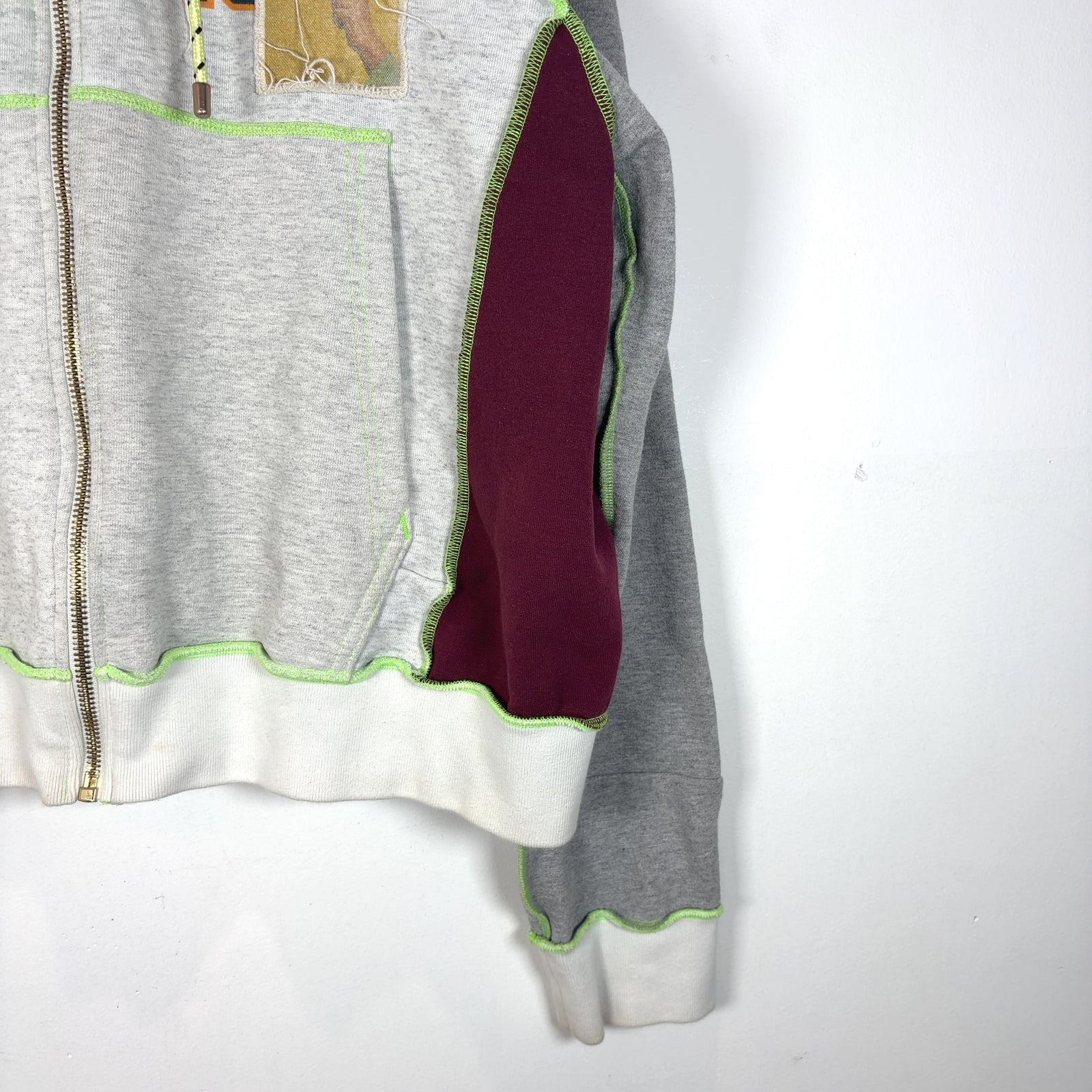 Better With Age Protest Patchwork Hoodie