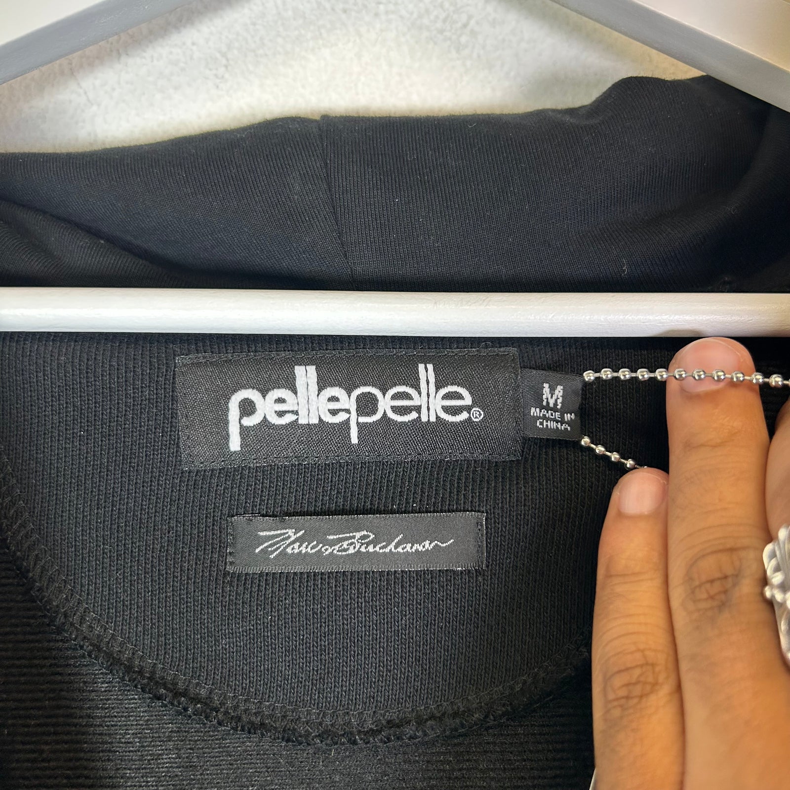 Pelle Pelle American Bruiser Leather Patch Zip-Up Hoodie