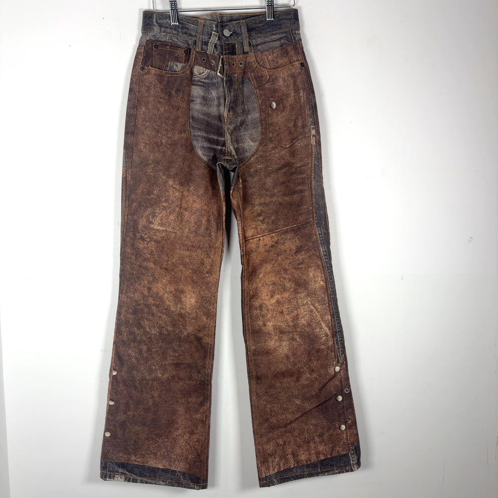 Acne Studios Trompe L'Oeil Cotton 'Chaps' Jeans