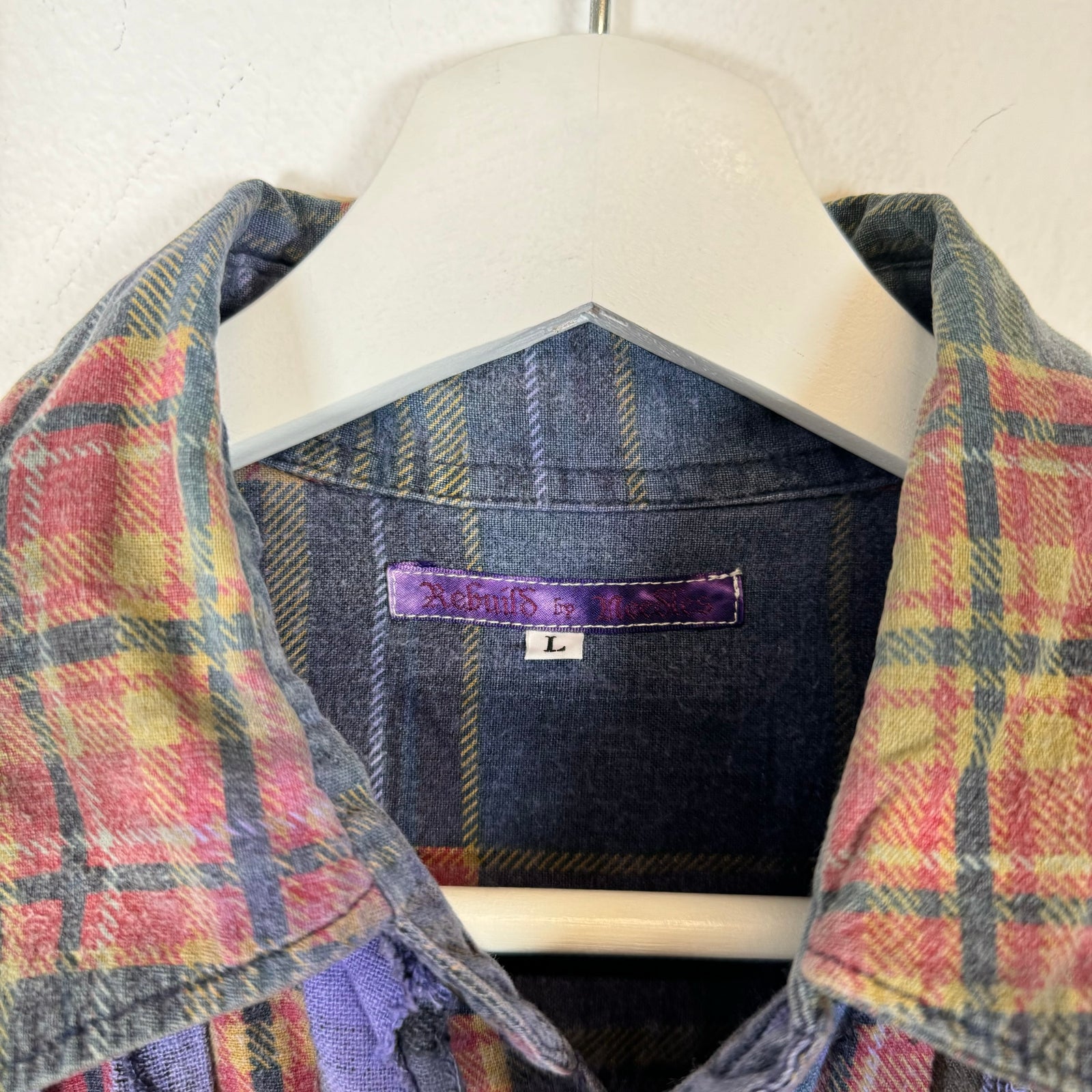 Needles Tye Dye Rebuild Flannel Shirt Size L