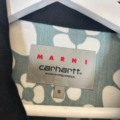 Marni x Carhartt WIP Green Poplin Floral Button-Up Shirt Size S