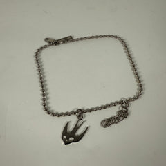 Alexander Mcqueen Silver 'Swallow' Bracelet