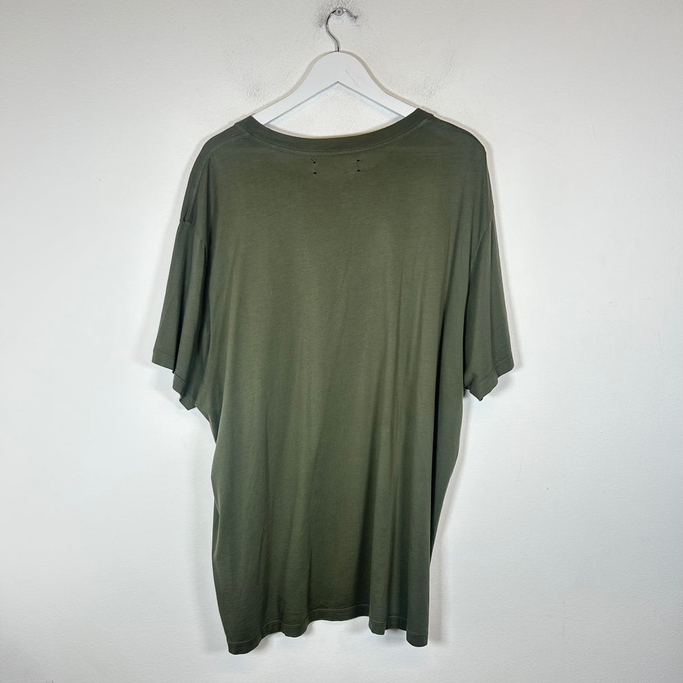 Amiri Olive/Orange Logo T-Shirt Size XXL