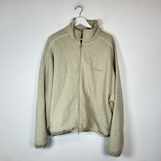 Essentials Beige Fleece Track Jacket Size L