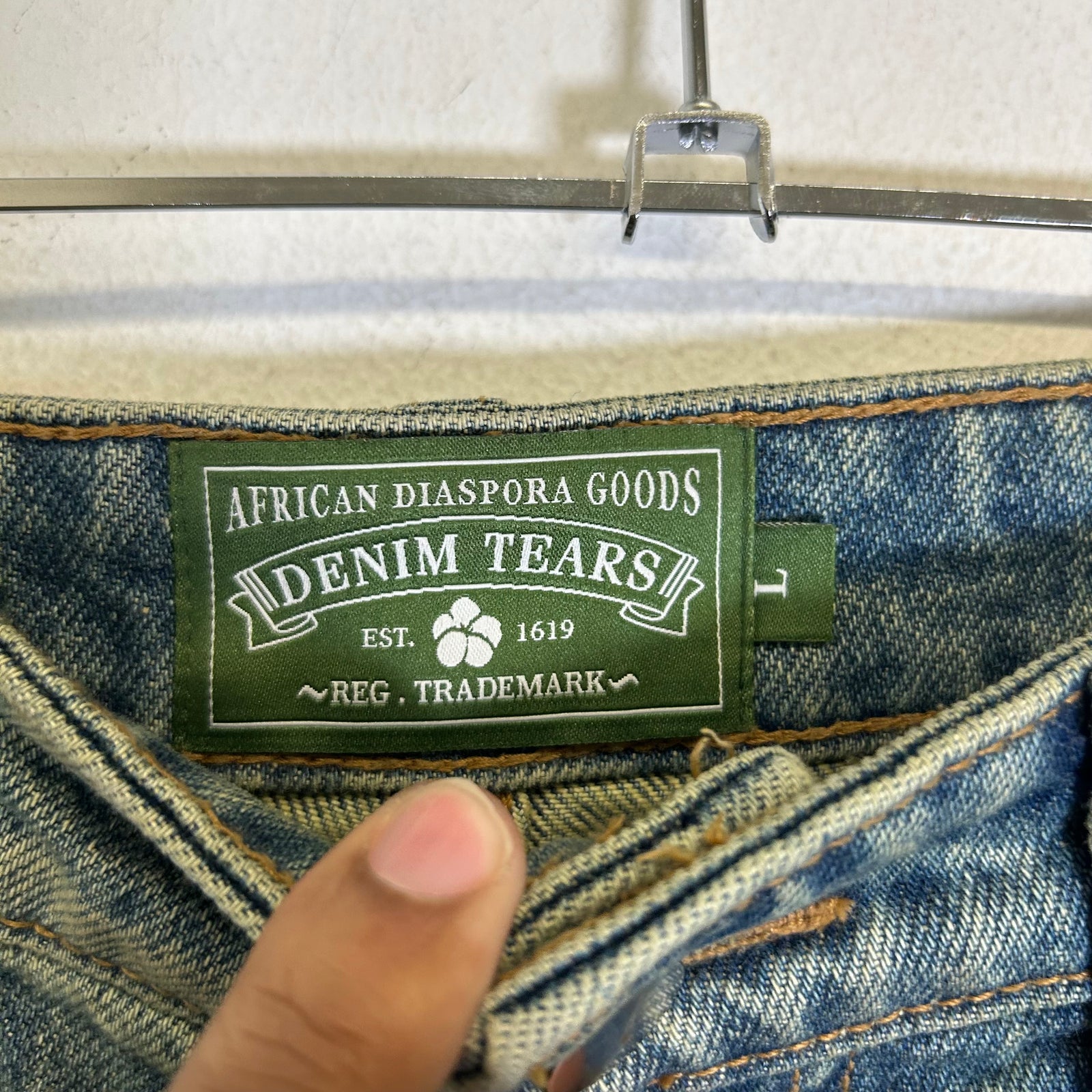 Denim Tears Lightwash Wreath Denim Shorts