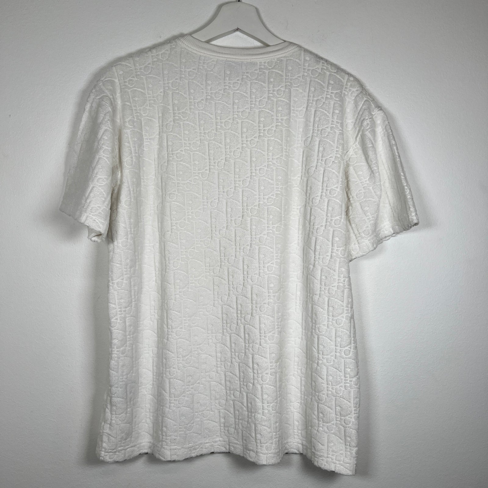 Dior White Oblique Towel Tee Size S