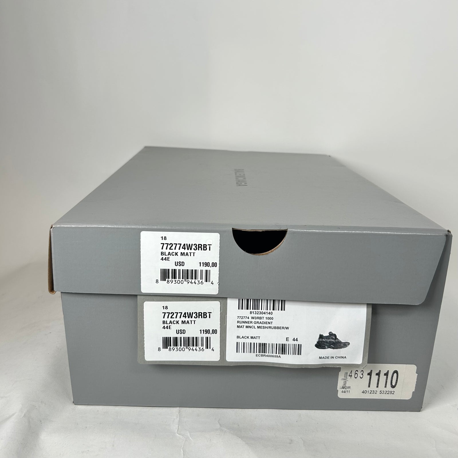 Balenciaga Triple Black Matte Runners Size 44