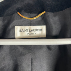 Saint Laurent FW16 Double Breasted Velour Short Blazer Jacket Size S