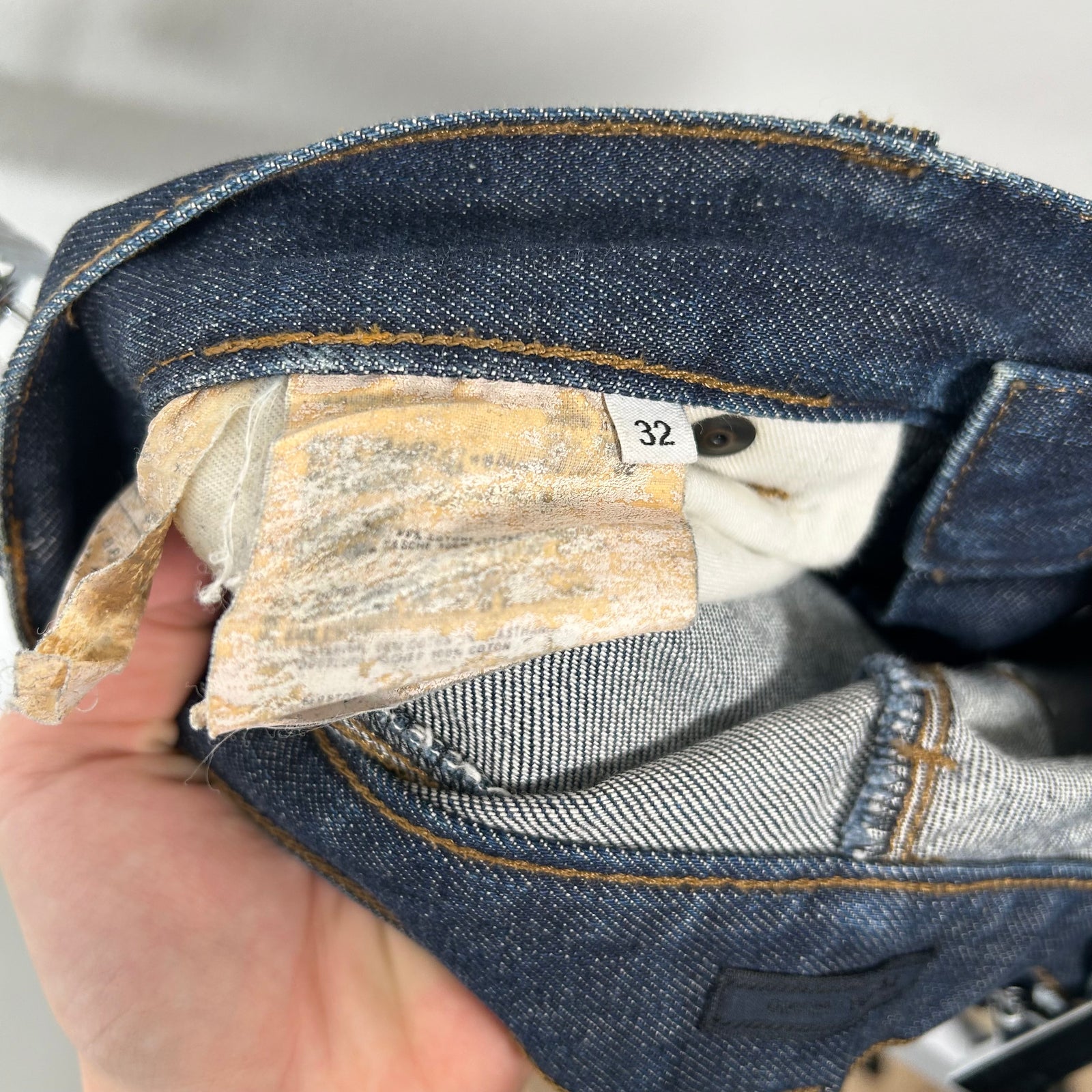 Prada Blue Raw Denim Jean Size 32