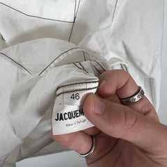 Jacquemus White/Brown Stitching Button Up Sz S