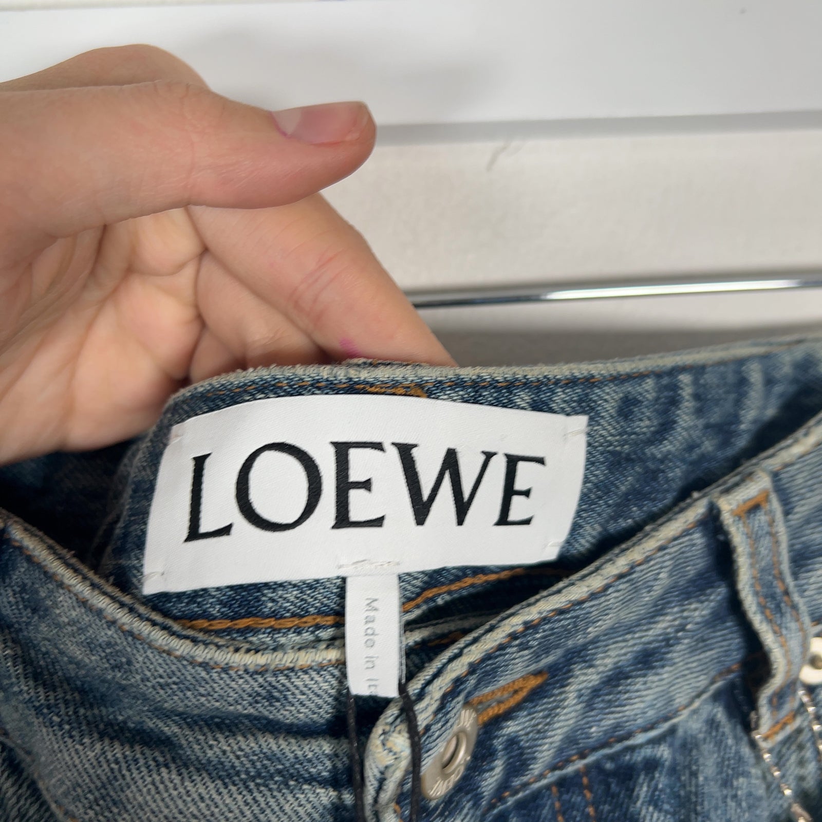 Loewe Anagram Baggy Washed Logo Jeans Size 30