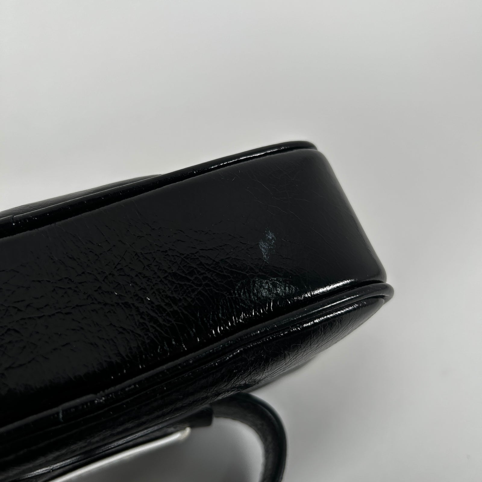 Maison Margiela Black 'Glam Slam' Patent Leather Bag