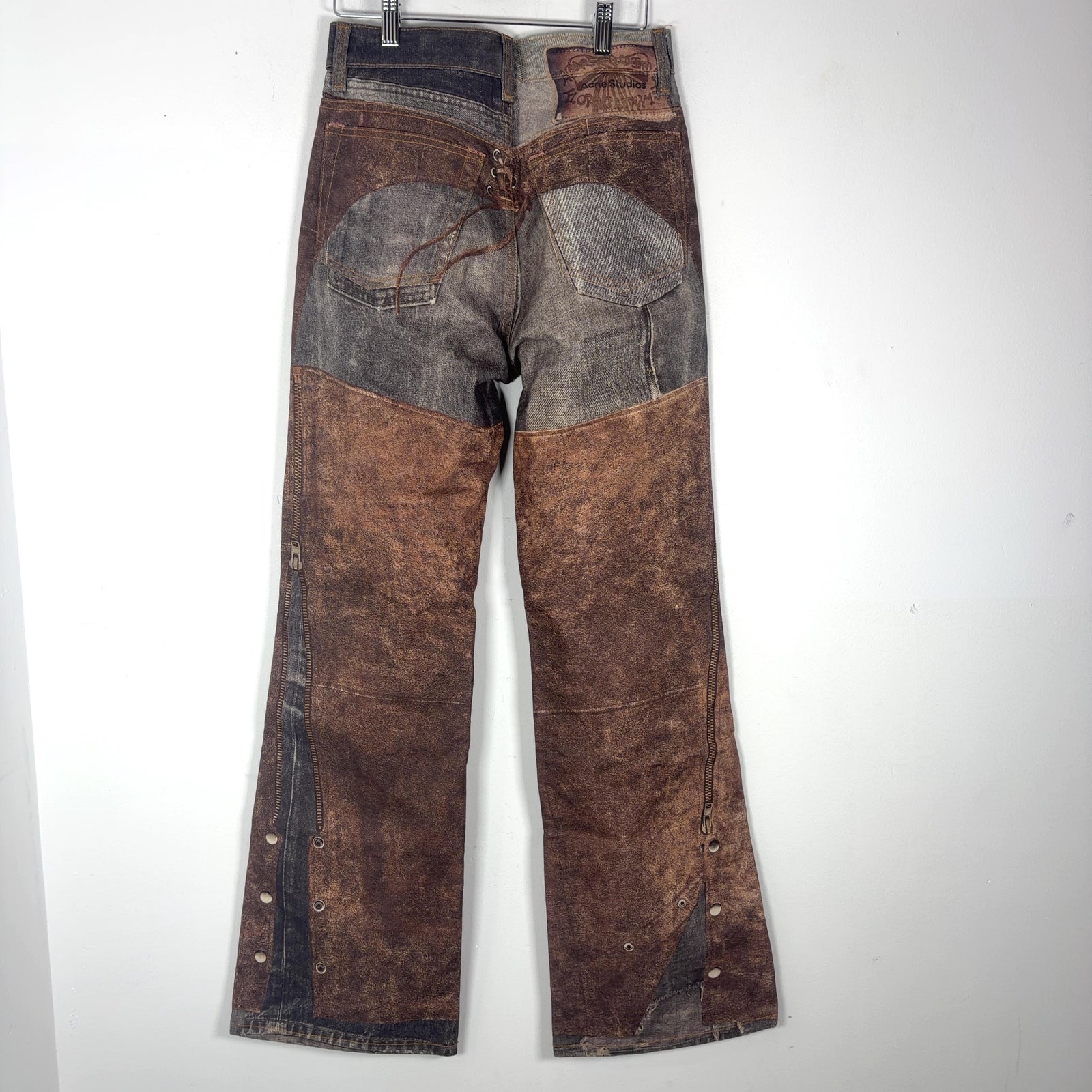 Acne Studios Trompe L'Oeil Cotton 'Chaps' Jeans