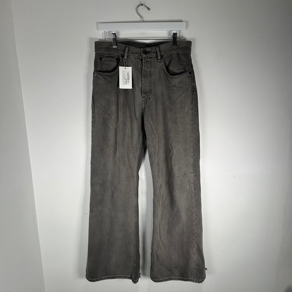 Acne Studios 2021M Saxon Flares Grey Denim Size 30