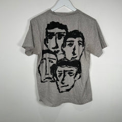 Off-White Faces Graphic Grey T-Shirt Size S
