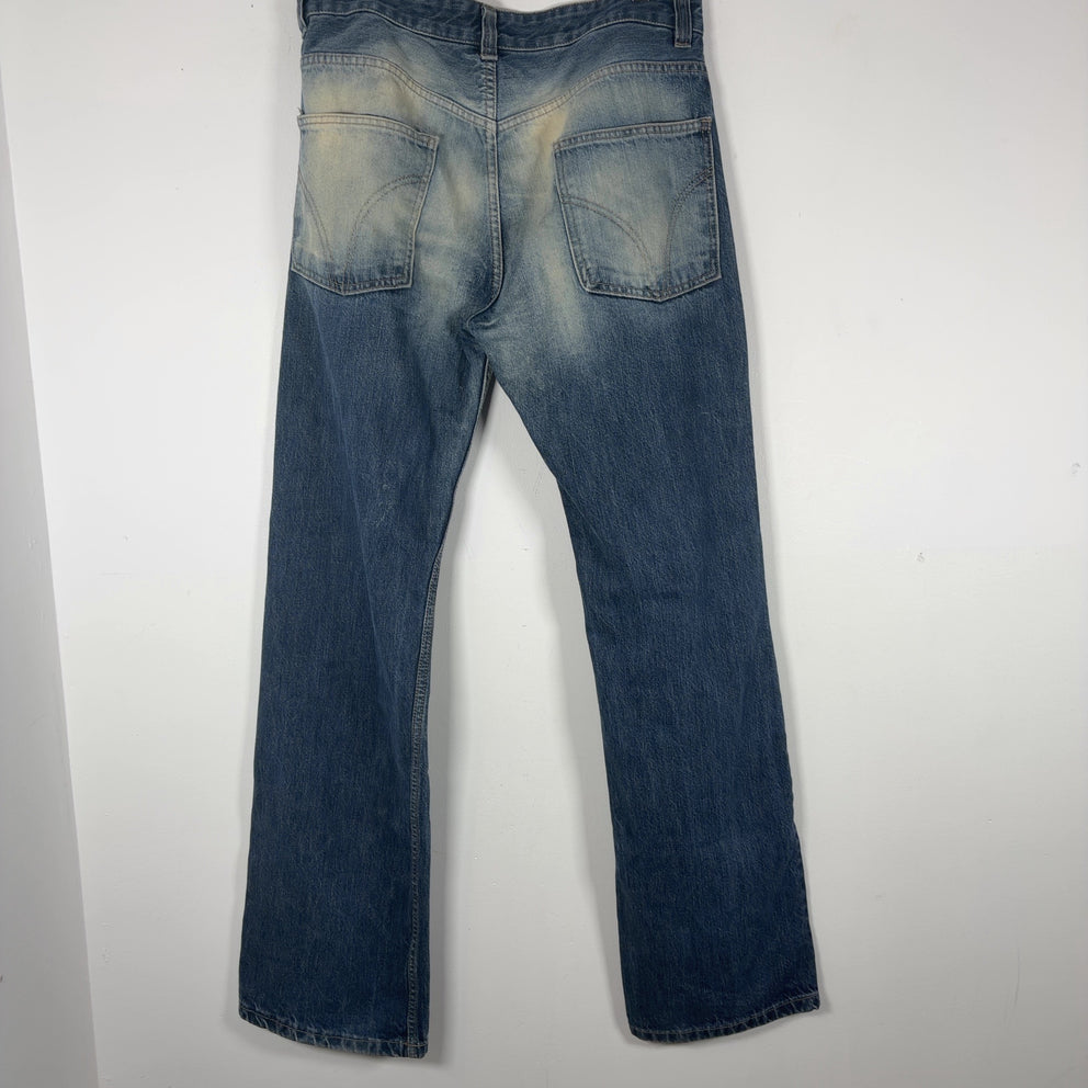 Dolce & Gabbana Faded Out Wash Patched Jeans