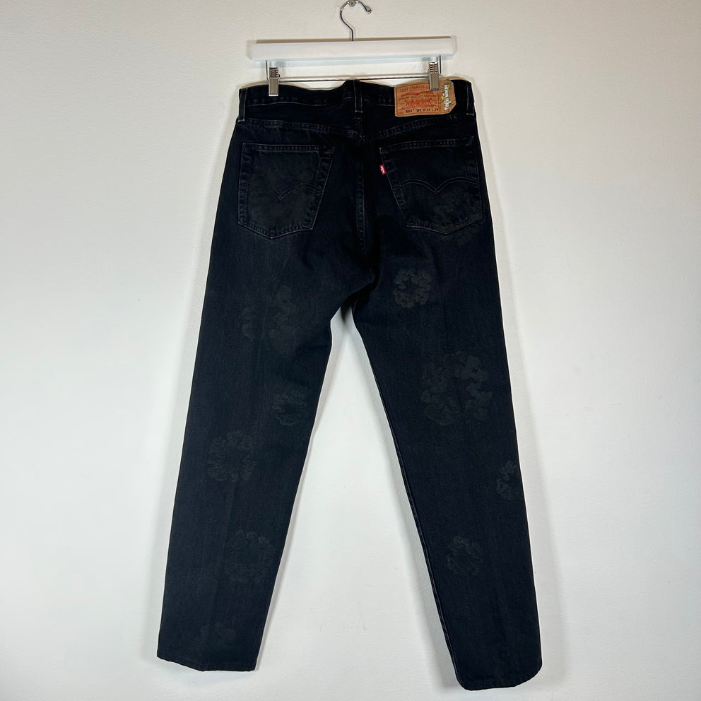 Denim Tears Black/Black Wreath Jeans Size 34
