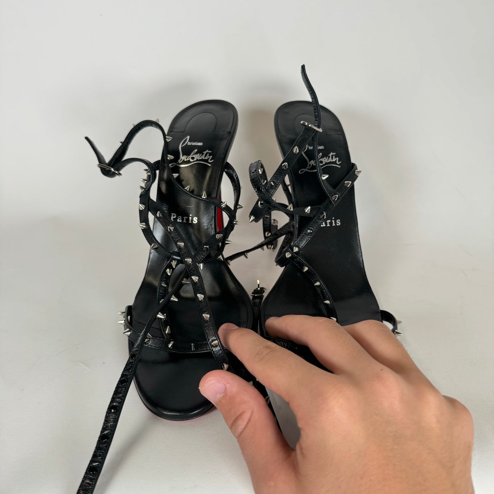 Christian Louboutin Black Spiked Heels Size 40