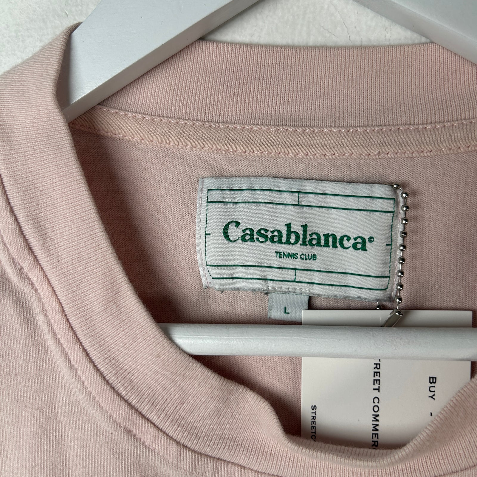 Casablanca Logo Graphic Pink T-Shirt Size L