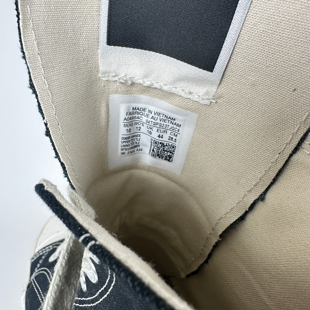 Rick Owens x Converse Drkstar Double Bumper Hi Top Size 10