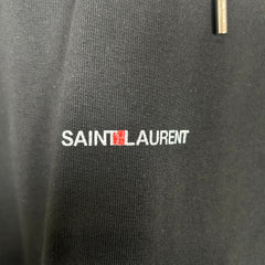 Saint Laurent Black Logo Hoodie Size L
